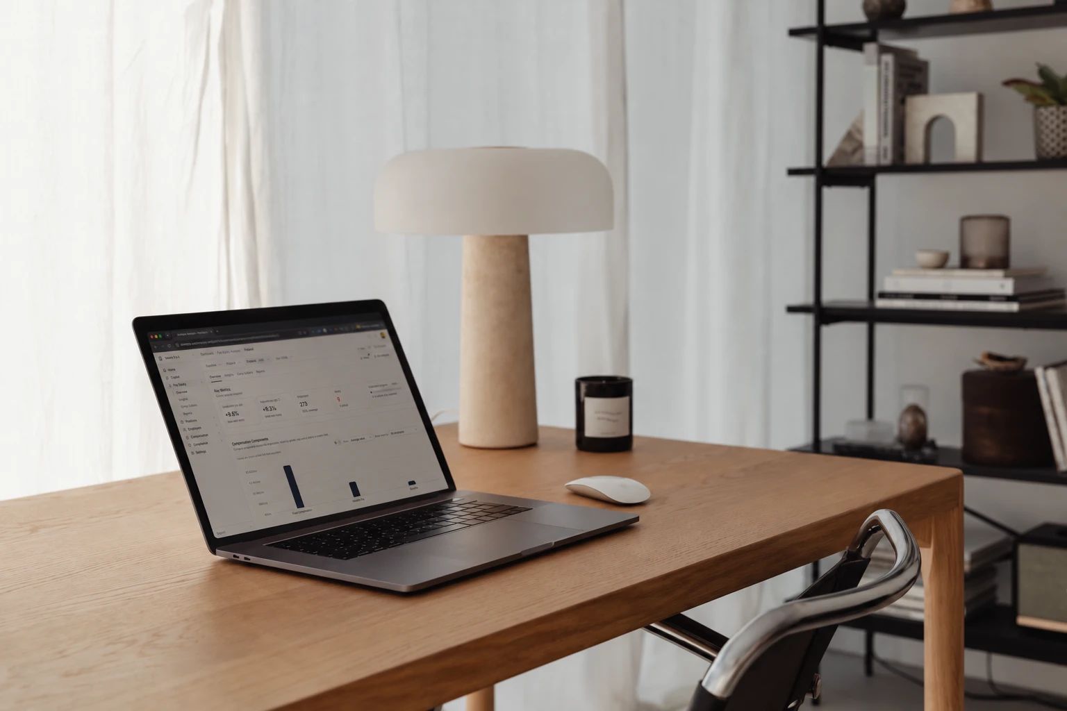 Desk with Evenpay open on a laptop
